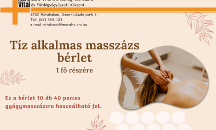 Masszázs bérlet 40 perc - 10 alkalom 