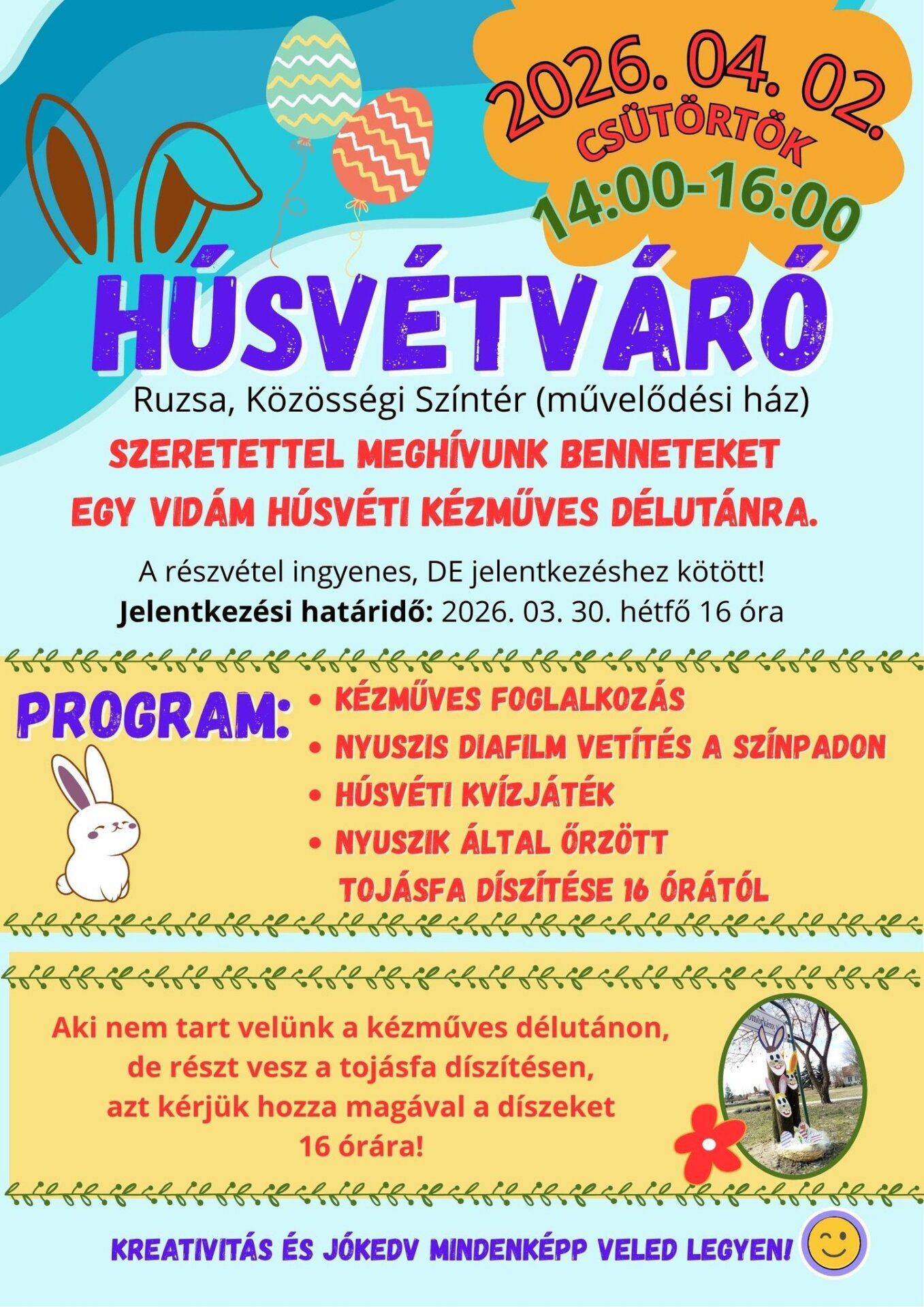 Húsvétváró program plakát