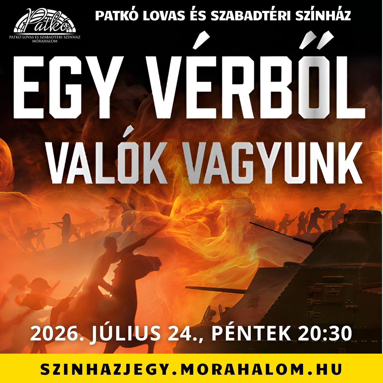 Egy vérből valók vagyunk előadás plakát